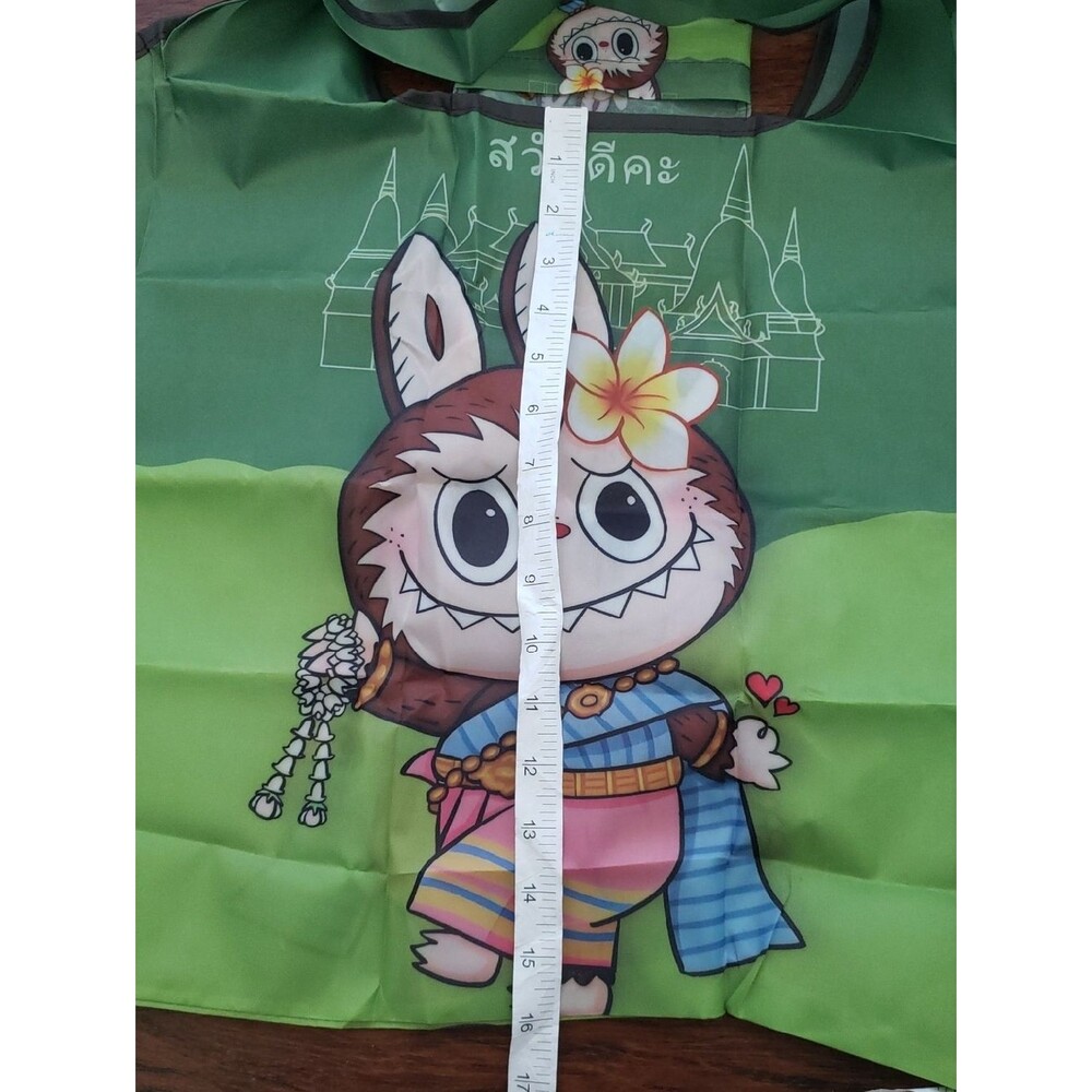 Labubu Chic Kawaii Retro Eco Friendly Trendy Packable Sturdy Reusable Nylon Bag - Picture 4 of 5